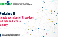On-line workshop on Remote Operations for RI Services and Data and Access Security on 24-25 Oct