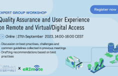 Workshop on Quality Assurance of Remote and Digital Access to Research Infrastructures on September 27, 2023